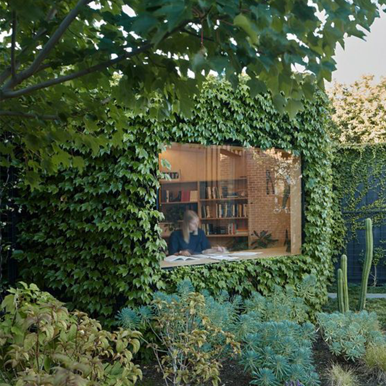 How can you create your own workspace in your garden ?